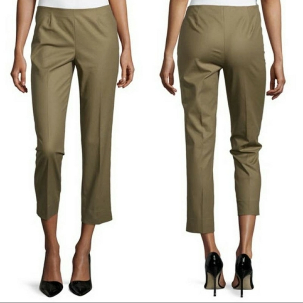 Lafayette 148 NY Olive Green Dress Pant W/Slits